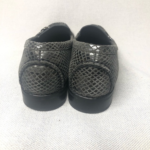 Stuart Weitzman gray buckle loafers, size 7.5 - Picture 5 of 9